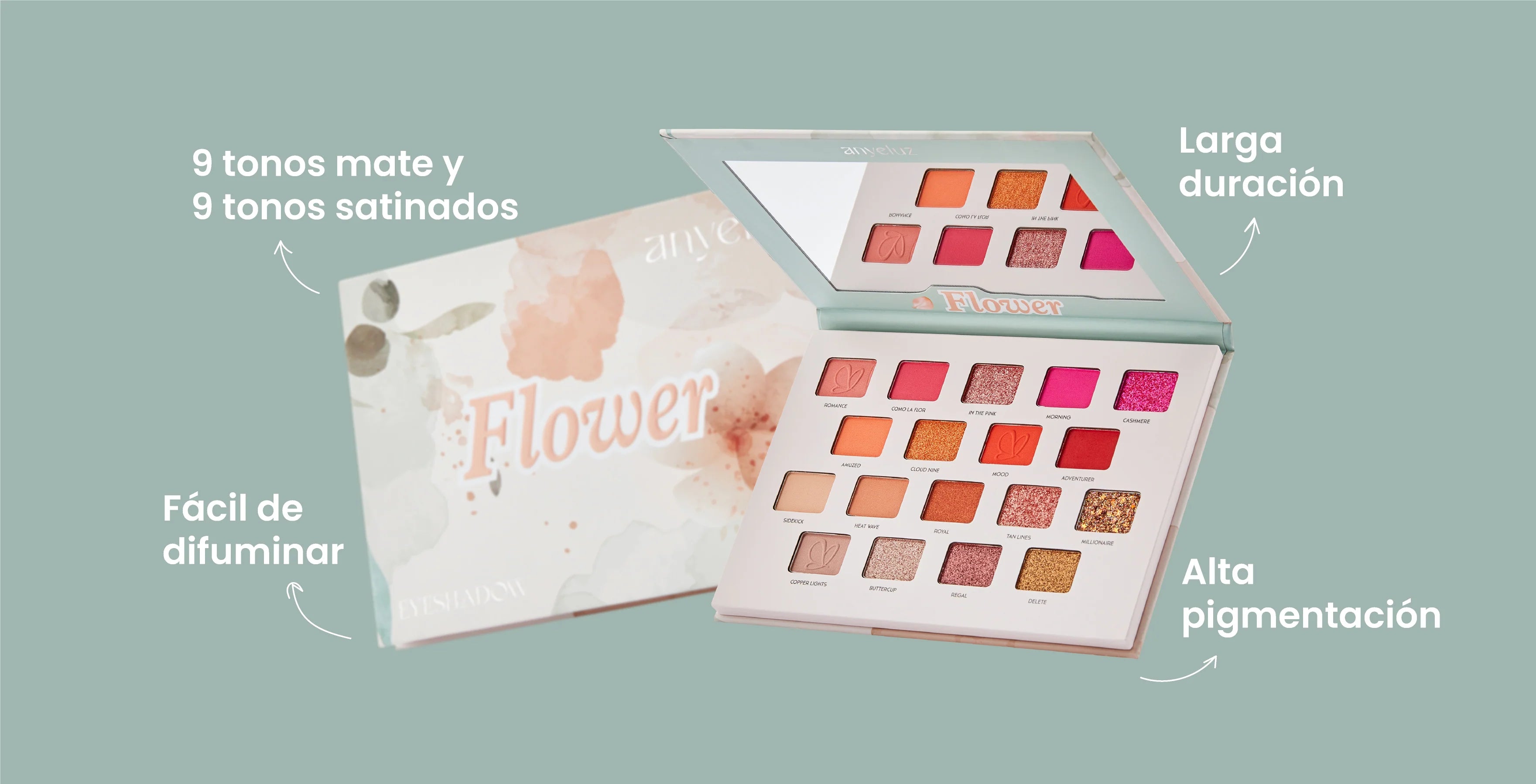 ANYELUZ Flower Eyeshadow Palette